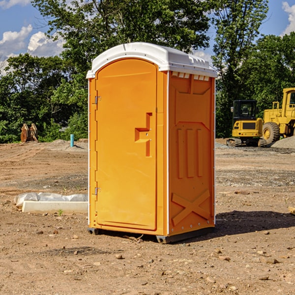 how often are the porta potties cleaned and serviced during a rental period in Blue Mountain Lake